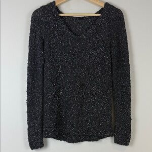 Club Monaco Black and White Boucle Knit Sweater Size Small